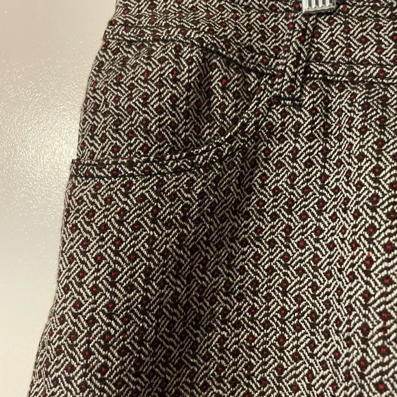 Aventura Tweed Black Cream Red Print Mini Skirt Size 12 - Picture 3 of 9